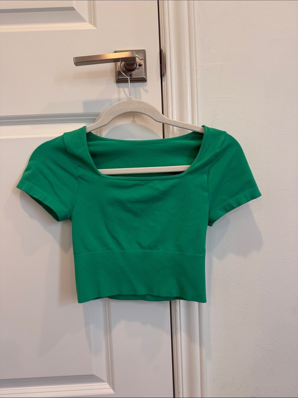 Nikibiki Emerald Green Square Neck Crop Top